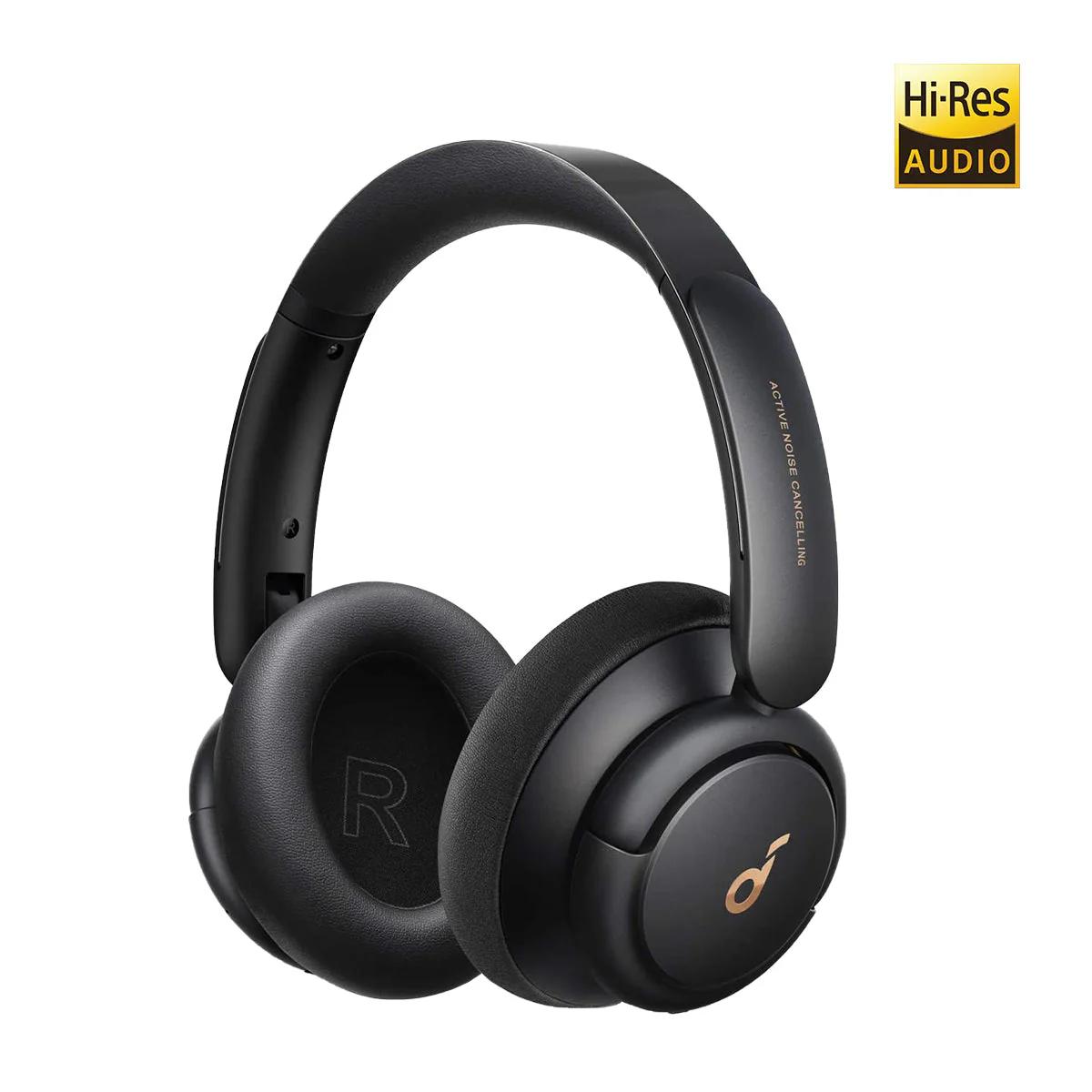 Casti Over-ear Anker "Soundcore Q30", tip over-ear, utilizare multimedia, Bluetooth si fir, durata baterie pana la 80 ore, pliabile, 2 x mic, ANC, negru, "A3028313" (timbru verde 0.8 lei) - 0194644062132