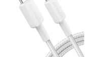 Cablu alimentare si date Anker, USB Type-C (T) la Lightning (T), 1.8m rata transfer 480 Mbps, invelis nylon, braided, alb, "A81B6G21" (timbru verde 0.03 lei) - 0194644157265
