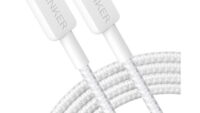 Cablu alimentare si date Anker, USB Type-C (T) la USB Type-C (T), 1.8m rata transfer 480 Mbps, 60W, invelis nylon, braided, alb, "A81F6G21" (timbru verde 0.03 lei) - 0194644117542
