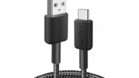 Cablu alimentare si date Anker, USB-A (T) la USB Type-C (T), 0.9m rata transfer 480 Mbps, invelis nylon, braided, negru, "A81H5G11" (timbru verde 0.03 lei) - 0194644125646