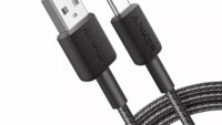 Cablu alimentare si date Anker, USB-A (T) la USB Type-C (T), 1.8m rata transfer 480 Mbps, invelis nylon, braided, negru, "A81H6G11" (timbru verde 0.03 lei) - 0194644108724