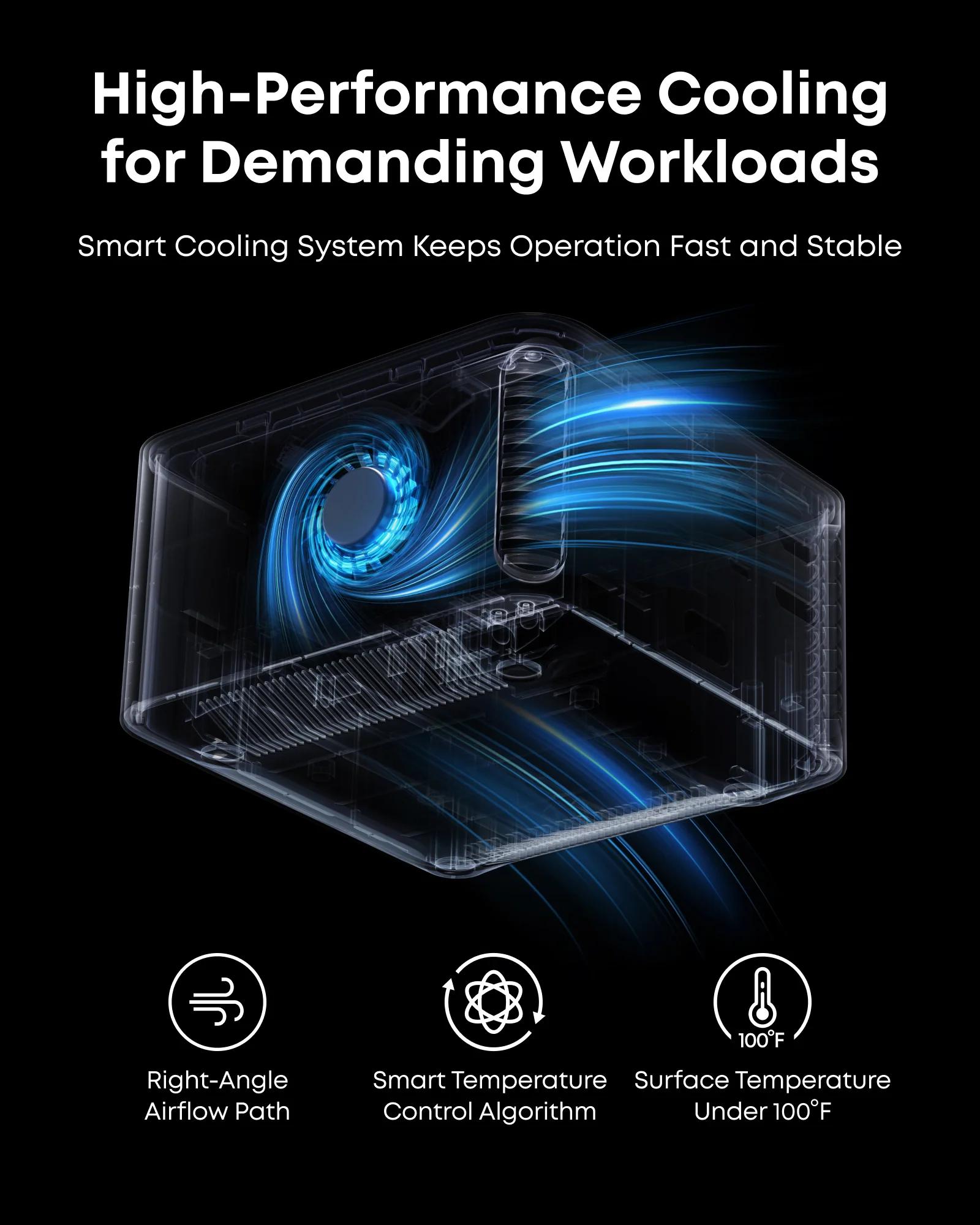 DOCKING Station Anker 14-in-1, porturi: 1xThunderbolt 5 up 140W, 2xThunderbolt 5 downs 15W, 3xUSB-A 10Gbps, 2xUSB-C max 45W, 1xHDMI, 1xDisplay port, 1xRJ-45 2.5Gbps, 1xSD/TF, conect USB-C, gri "A83B53A1" (timbru verde 0.18 lei - 0194644291839 - imagine 5