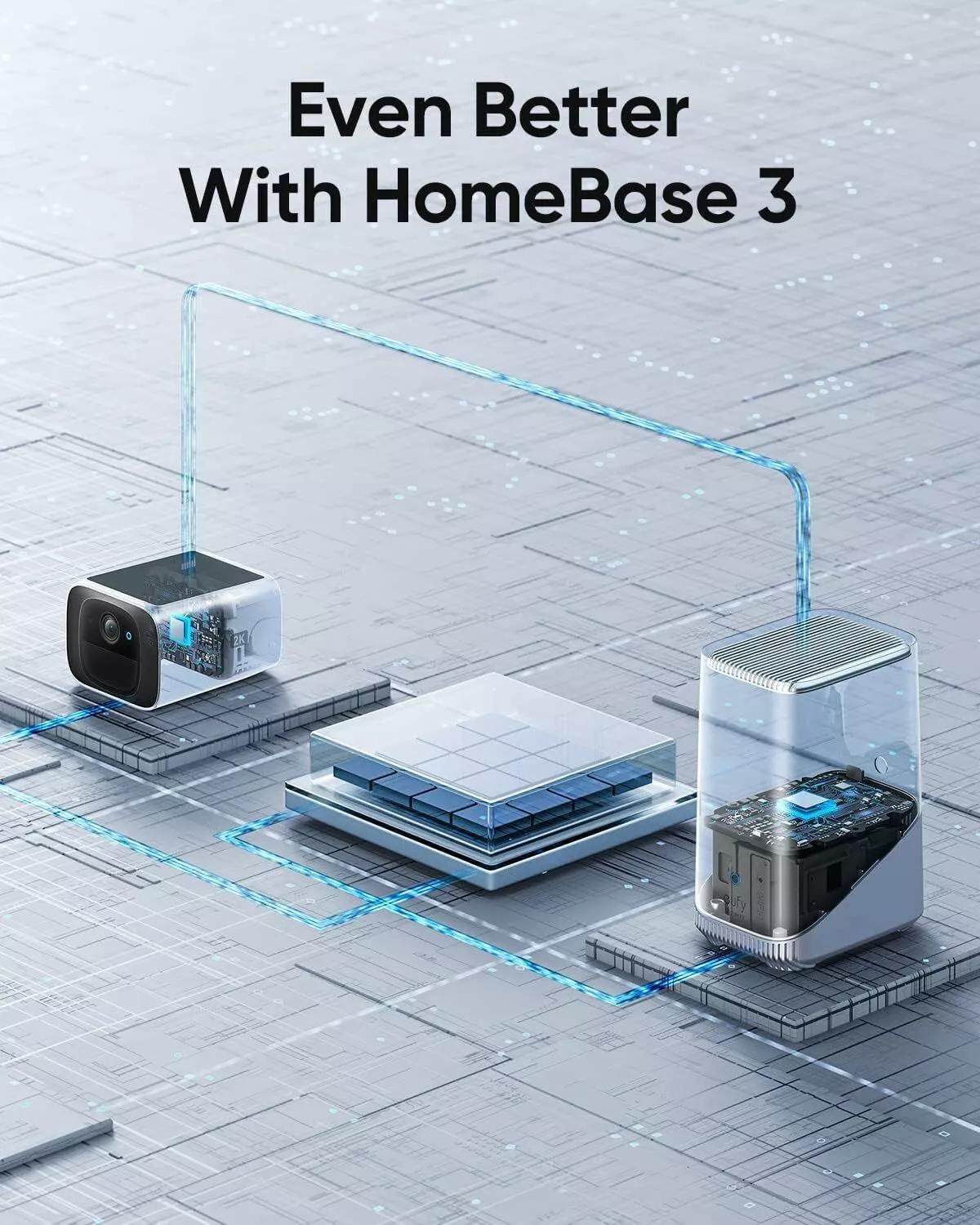 Kit 2 camere supraveghere Anker "SoloCam S220", bullet, 2K, , wireless, stocare interna 8GB, panou solar integrat, IP67,, "E8134321" (timbru verde 1.6 lei) - 0194644125790 - imagine 6