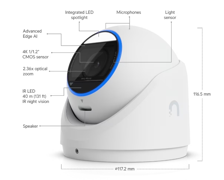 Ubiquiti UniFi Camera G6 Edge Turret (UVC-G6-Edge-Turret) - imagine 14