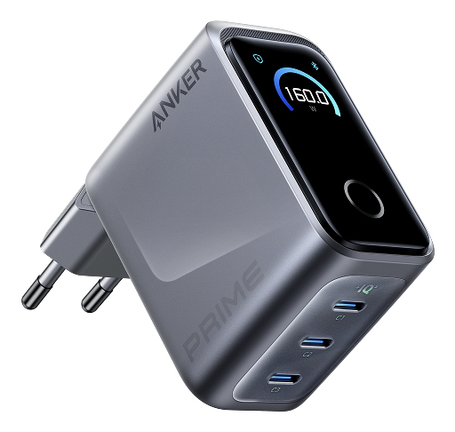 Alimentator retea Anker "Smart Display",160W, 3 Ports, argintiu "A2687341" (timbru verde 0.18 lei)-0194644243890
