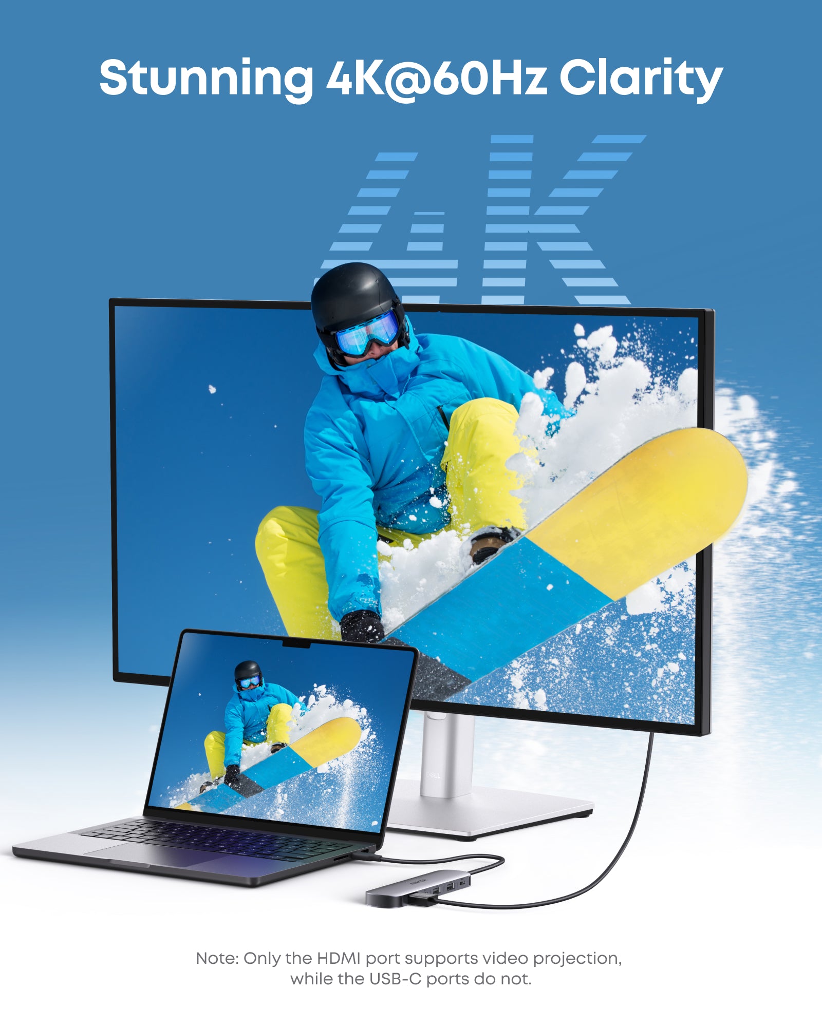 DOCKING Station Anker, 7-in-1,4K HDMI, gri "A83D2HA1" (timbru verde 0.18 lei)-0194644271732 - imagine 3