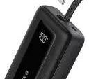 POWER BANK Anker "Zolo" 20.000 mAh, 30W cablu USB-C incorporat, 1 x USB-C, 1 x USB-A, afisaj LED, 350g, negru, "A1689H11" (timbru verde 0.98 lei) - 0194644200442