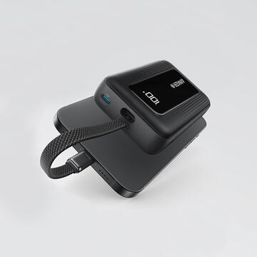POWER BANK Anker "Zolo" 10.000 mAh, 30W, cablu USB-C incorporat, 2 x USB-C, 1 x USB-A, PD, QC, negru, "A1688H11" (timbru verde 0.98 lei) - 0194644201081 - imagine 2