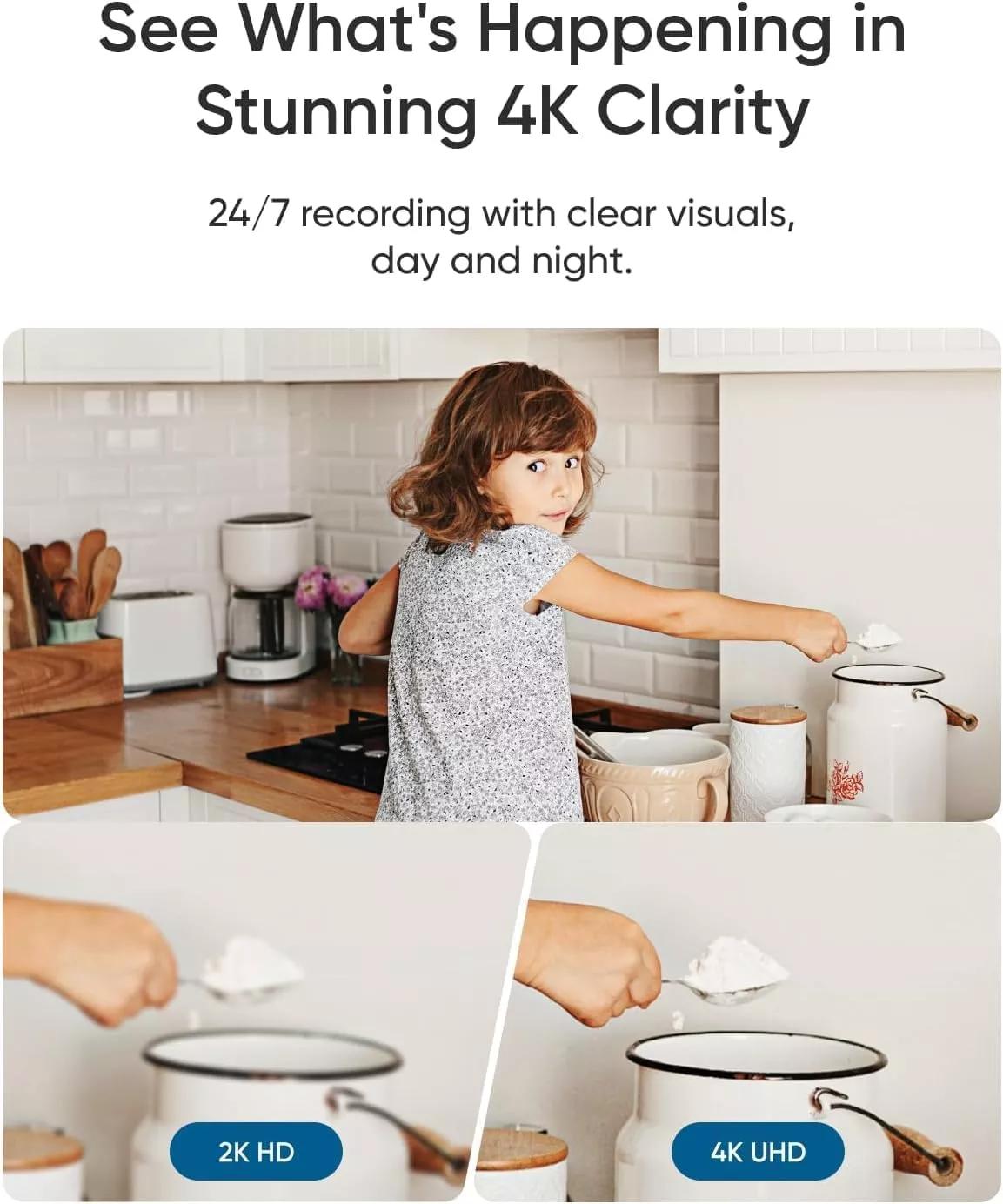 Camera supraveghere video indoor eufy E30 4K UHD, 360, AI, Night Vision Color, Alb "T8417321" (timbru verde 0.8 lei) - 0194644296896 - imagine 4