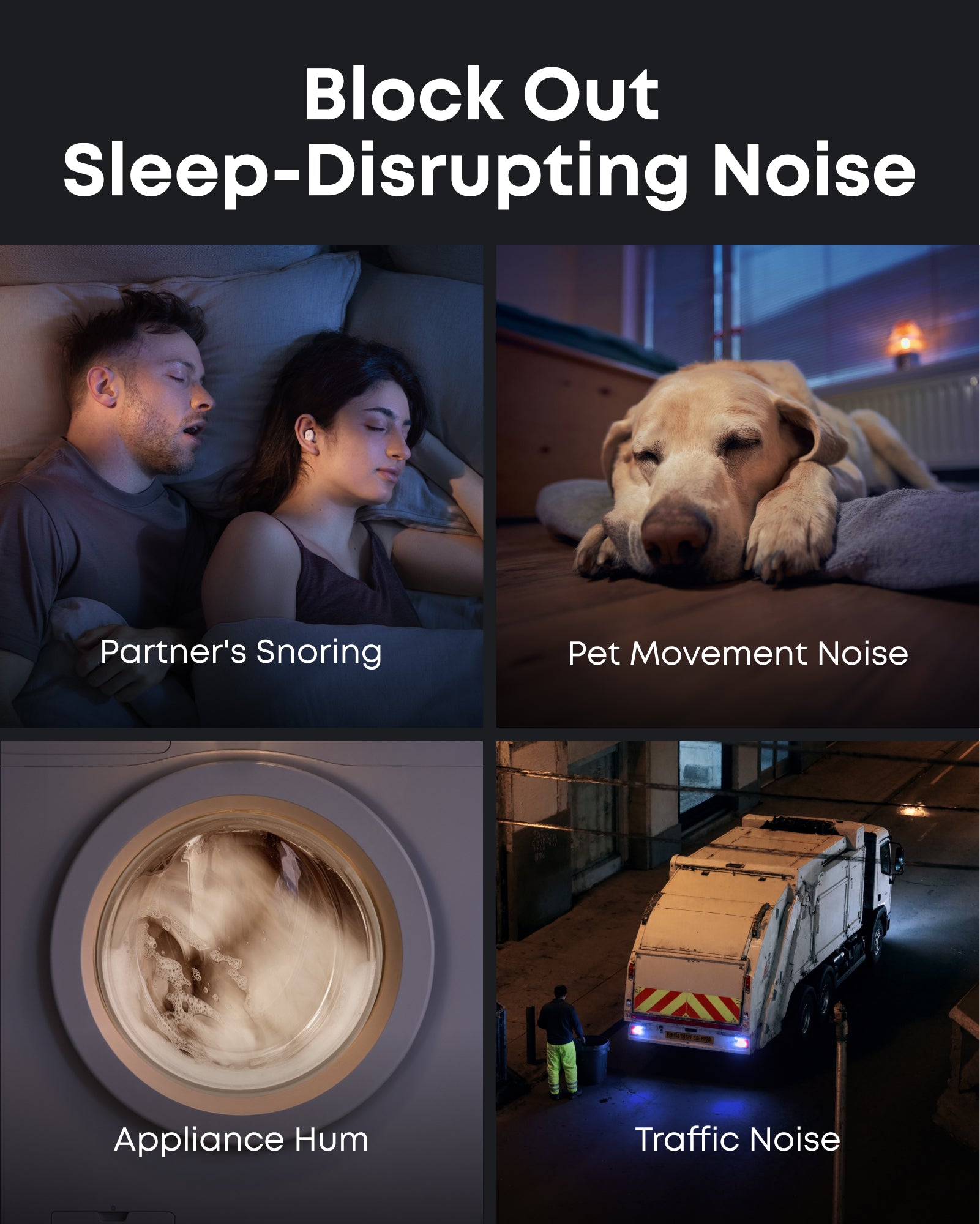 Casti Anker "Soundcore Sleep A30", tip butoni, utilizare multimedia, monitorizare somn, Bluetooth 5.4, USB-C, autonomie pana la 45 ore, ANC si PNC, alb, "D1301G21" (timbru verde 0.08 lei) - 0194644266028 - imagine 4
