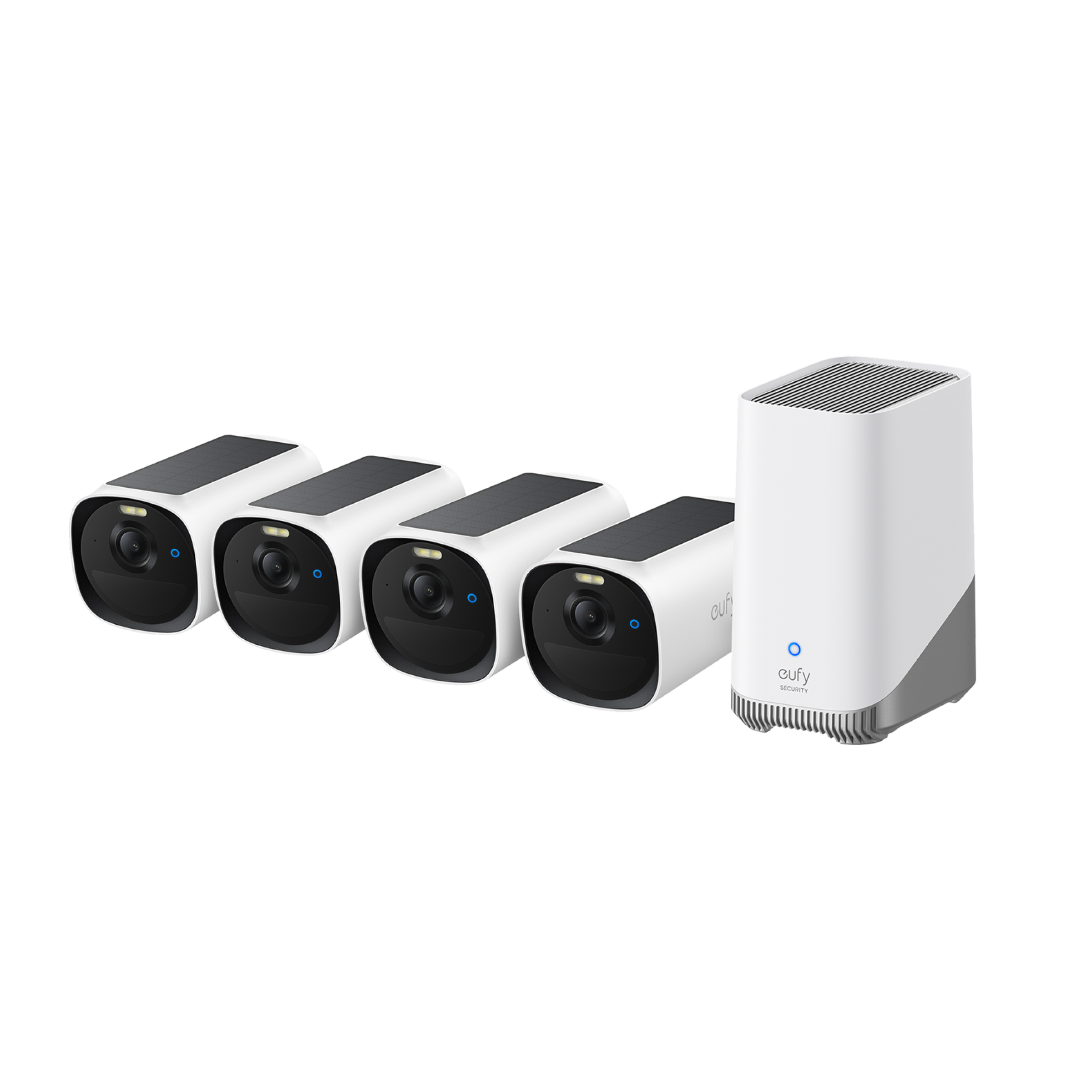 Sistem supraveghere 4+1 Anker "EufyCam E40" "T8144" + "Homebase 3" , alb "E8144329" (timbru verde 4 lei)-0194644279530