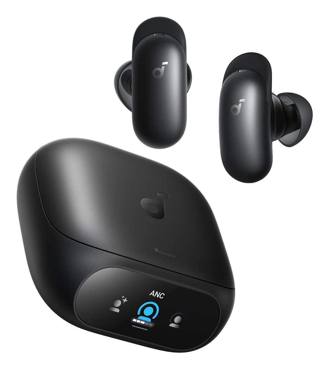 Casti Anker "Soundcore Liberty Pro 5", tip butoni, utilizare multimedia, Bluetooth 6.1, USB-C, microfon, autonomie 28 ore, ANC, Anker Thus Ai Chip, negru, "D1203G11" (timbru verde 0.08 lei) - 0194644308032