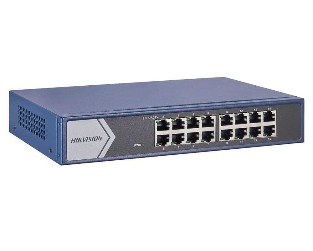 16 Port Gigabit Smart Switch Hikvision DS-3E1516-EI(V3) 16 × Gigabit RJ45 port Support IEEE 802.3az Support STP/RSTP loop prevention with storm control Support cable detection to locate failure Support DHCP snooping Support 6 kV surge protection (DS-3E1516-EIV3)