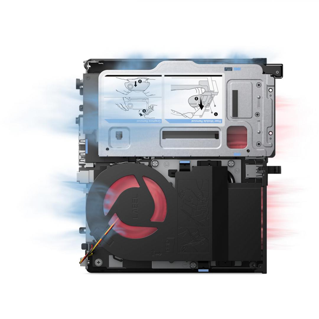 Desktop Workstation Dell Pro Max Micro FCM2250 cu procesor Intel Core Ultra 7 265 pana la 5.3 GHz, 16 GB DDR5, 1TB SSD, RTX A1000, Linux, Black, 3 ani Garantie (BTO106_FCM2250_EMEA_UBU) - imagine 3